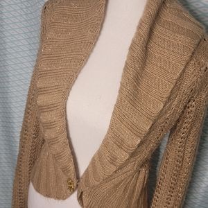 Tan Gold Bisou Bisou Cardigan 💕